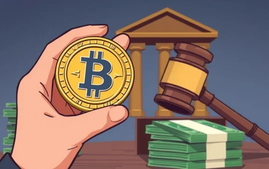 A digital illustration showing a large sum of money being distributed, symbolizing the significant FTX creditor payout after the resolution of bankruptcy claims.