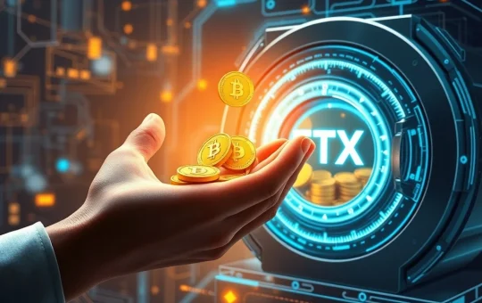 A digital hand receives coins from a vault, symbolizing the significant **FTX creditor payouts** and progress in digital asset recovery.