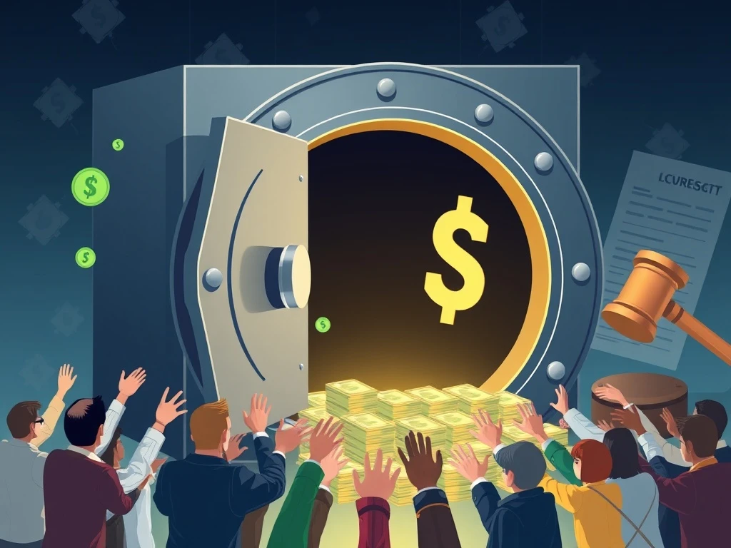 An image representing FTX creditors receiving their crucial cash distributions after a significant $1.9 billion reduction in the disputed claims reserve.