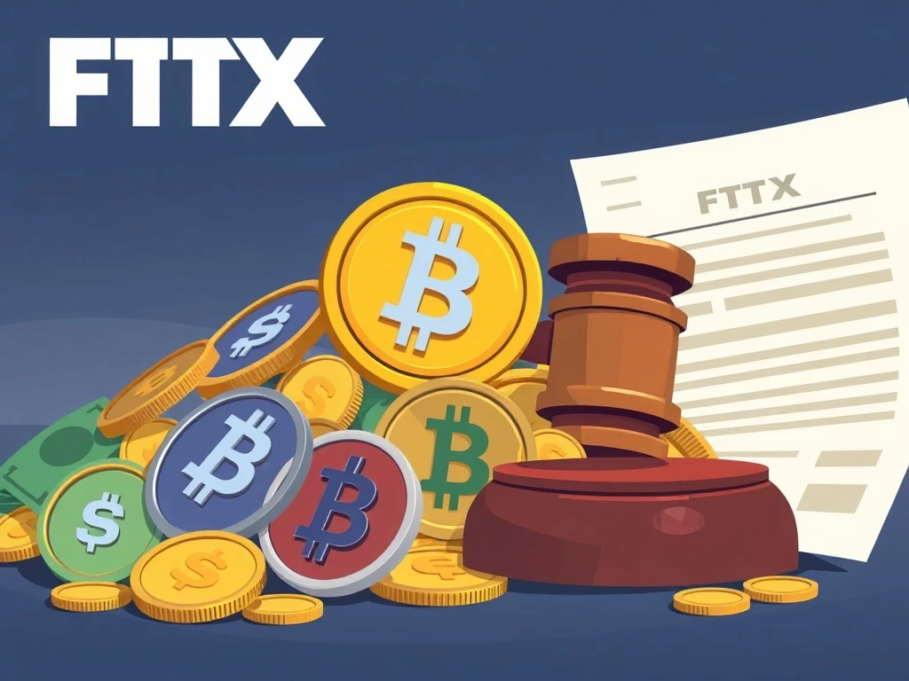FTX payout funds being distributed to creditors, symbolizing the significant financial recovery and claims distribution process.