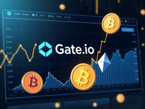 Gate Crypto Exchange dashboard showing high liquidity and capital inflow trends