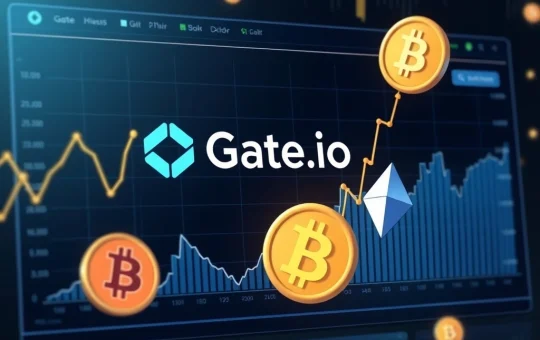 Gate Crypto Exchange dashboard showing high liquidity and capital inflow trends