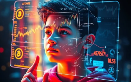 A Gen Z trader uses AI Crypto Trading tools to analyze market data, symbolizing a new era of digital asset management.
