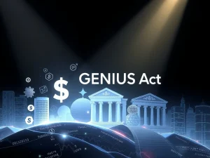 GENIUS Act paves the way for the first US-compliant stablecoin, USDtb, symbolizing a new era of regulated digital assets.