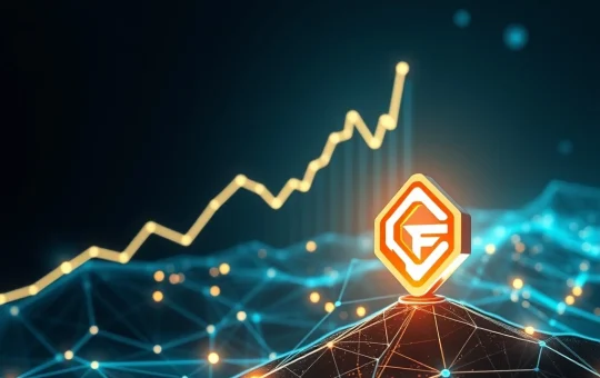 A vibrant chart illustrating the GLM token's explosive crypto surge driven by its decentralized AI platform.