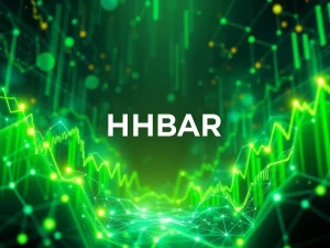 Visualizing HBAR's remarkable crypto surge, driven by Hedera Hashgraph's innovative network upgrades and strategic partnerships.