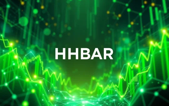 Visualizing HBAR's remarkable crypto surge, driven by Hedera Hashgraph's innovative network upgrades and strategic partnerships.