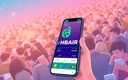 HBAR Robinhood Listing on a mobile trading screen, symbolizing increased crypto accessibility for investors.