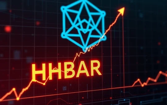 HBAR price surge graph with Hedera network logo highlighting strategic developments