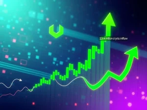 Hedera (HBAR) price chart showing a significant breakout above resistance, indicating strong bullish momentum from recent crypto inflow.