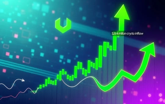 Hedera (HBAR) price chart showing a significant breakout above resistance, indicating strong bullish momentum from recent crypto inflow.