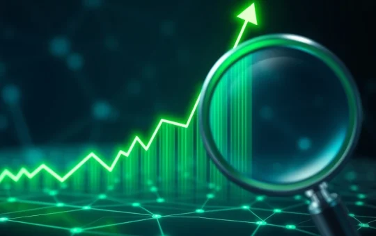 A vibrant chart illustrating HEI crypto's explosive price surge, symbolizing rapid altcoin momentum driven by market activity.