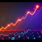 A visual representation of the HEI crypto token's explosive surge on a digital chart, highlighting significant token gains.