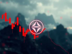 Chart showing the dramatic HIFI crypto price plunge amidst high volatility, highlighting market concerns.