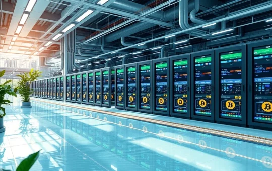 HIVE Digital Technologies' energy-efficient Bitcoin mining facility with renewable power sources