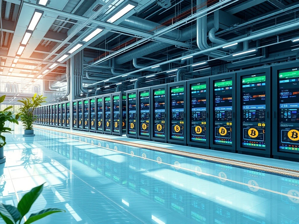 HIVE Digital Technologies' energy-efficient Bitcoin mining facility with renewable power sources