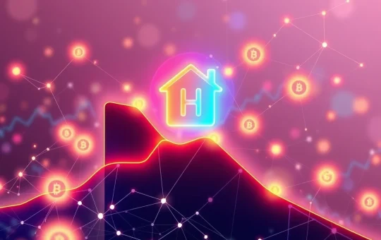 A visual representation of HOME crypto's phenomenal surge, illustrating growth driven by strategic partnerships and advanced blockchain technology.