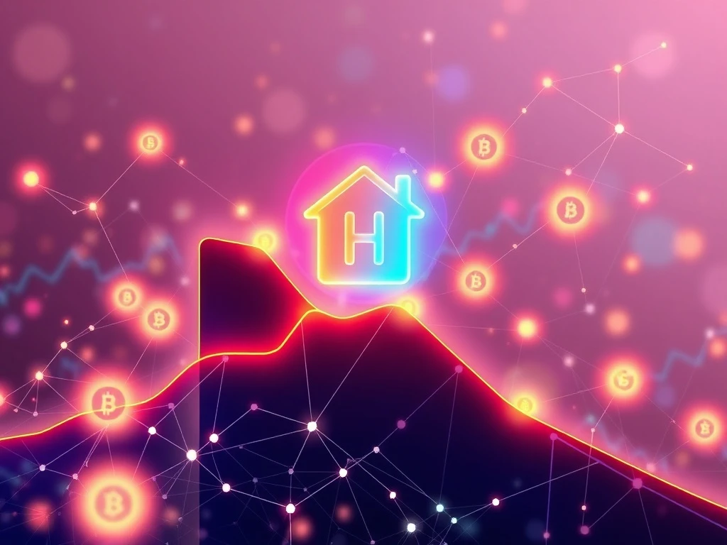 A visual representation of HOME crypto's phenomenal surge, illustrating growth driven by strategic partnerships and advanced blockchain technology.