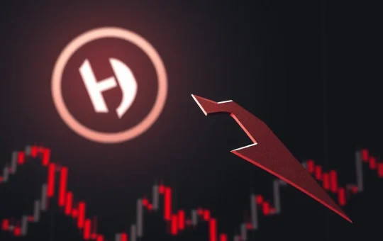HOOK token price crash shown on a dramatic cryptocurrency chart