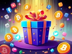 HTX Crypto Gifts feature with a 180,000 USDT prize pool for social sharing