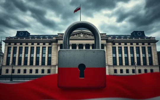 Hungary's Viktor Orbán blocking the EU's €2 trillion budget, symbolizing the 'Hungary EU budget' standoff over frozen funds.