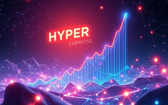 HYPER crypto price chart showing a dramatic surge, symbolizing its unstoppable ascent driven by strategic DeFi partnerships and ecosystem growth.