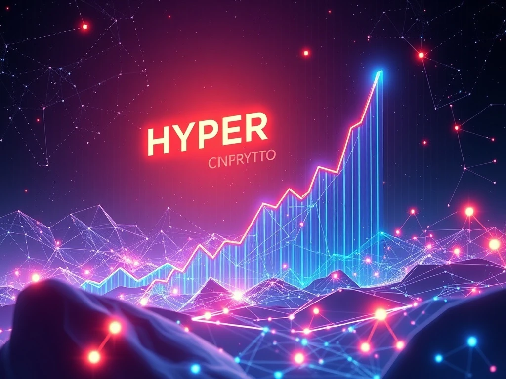 HYPER crypto price chart showing a dramatic surge, symbolizing its unstoppable ascent driven by strategic DeFi partnerships and ecosystem growth.