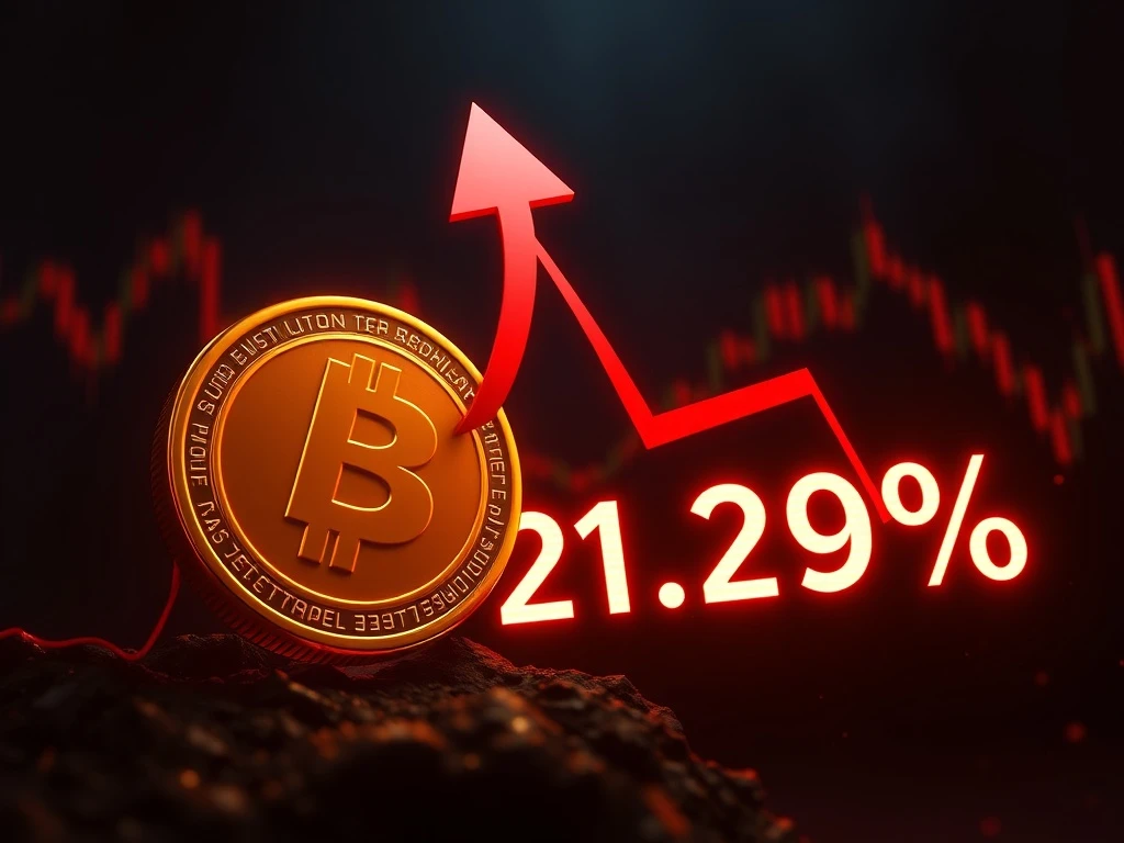 Dramatic HYPER token price crash visualization showing extreme crypto volatility