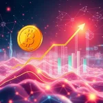 Visualizing HYPER crypto's explosive growth, depicting a rapidly rising chart and interconnected blockchain networks driving its market surge.