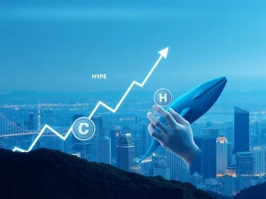 Visualizing Hyperliquid HYPE and Sui SUI's price surge driven by institutional accumulation in the crypto market.
