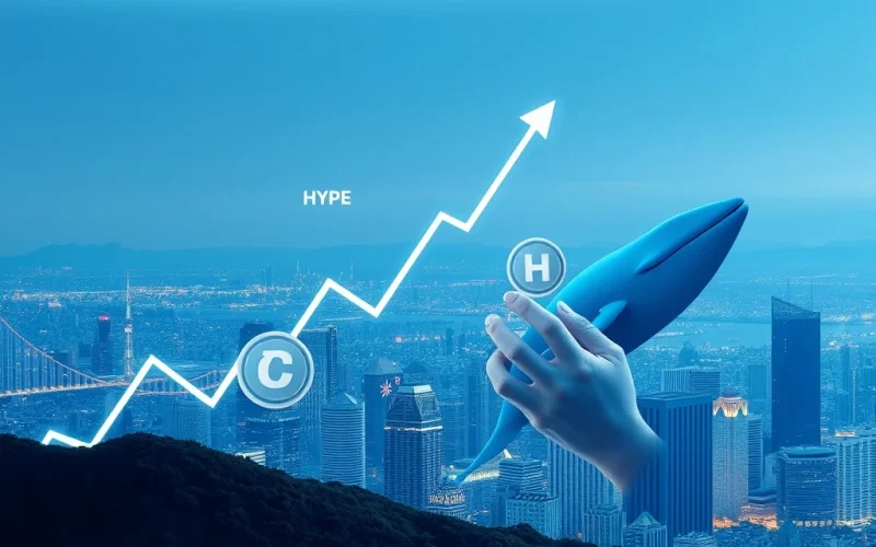 Visualizing Hyperliquid HYPE and Sui SUI's price surge driven by institutional accumulation in the crypto market.