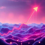 A vibrant graph showing IDEX crypto's explosive price surge, symbolizing its growth driven by institutional adoption and DeFi innovation.