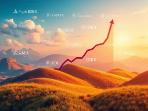 A digital chart illustrating the rapid IDEX crypto surge, symbolizing its recovery and strategic advancements in the decentralized finance space.