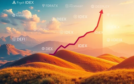 A digital chart illustrating the rapid IDEX crypto surge, symbolizing its recovery and strategic advancements in the decentralized finance space.