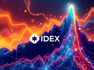 Chart showing a massive IDEX Crypto price surge, highlighting the impact of recent strategic developments and enhanced decentralized exchange features.