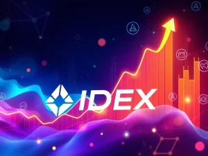 A dynamic chart illustrating the explosive IDEX crypto surge, highlighting its dramatic price increase.