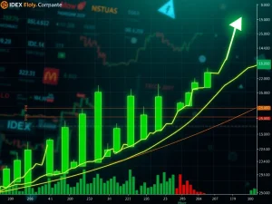 A crypto chart illustrating IDEX price breaking out, signaling a bullish IDEX price prediction.