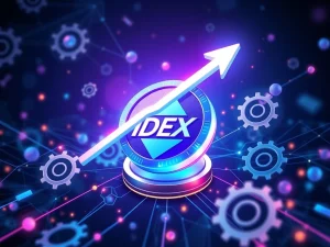 IDEX price surge chart illustrating explosive growth driven by decentralized exchange upgrades and strategic blockchain partnerships.