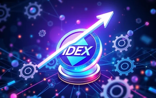 IDEX price surge chart illustrating explosive growth driven by decentralized exchange upgrades and strategic blockchain partnerships.