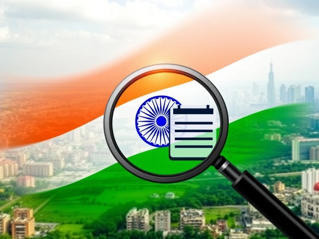 An illustration symbolizing India's new crypto tax reforms aimed at global alignment and enhanced compliance.