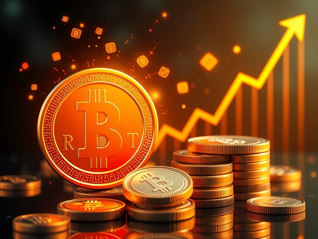 Indonesia crypto tax revenue growth illustrated with digital coins and rising graph