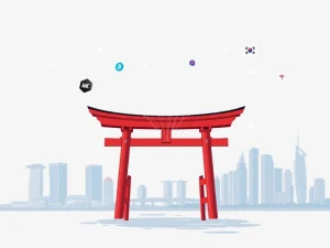 A visual representation of Japan's lengthy crypto approval process pushing blockchain innovation overseas.