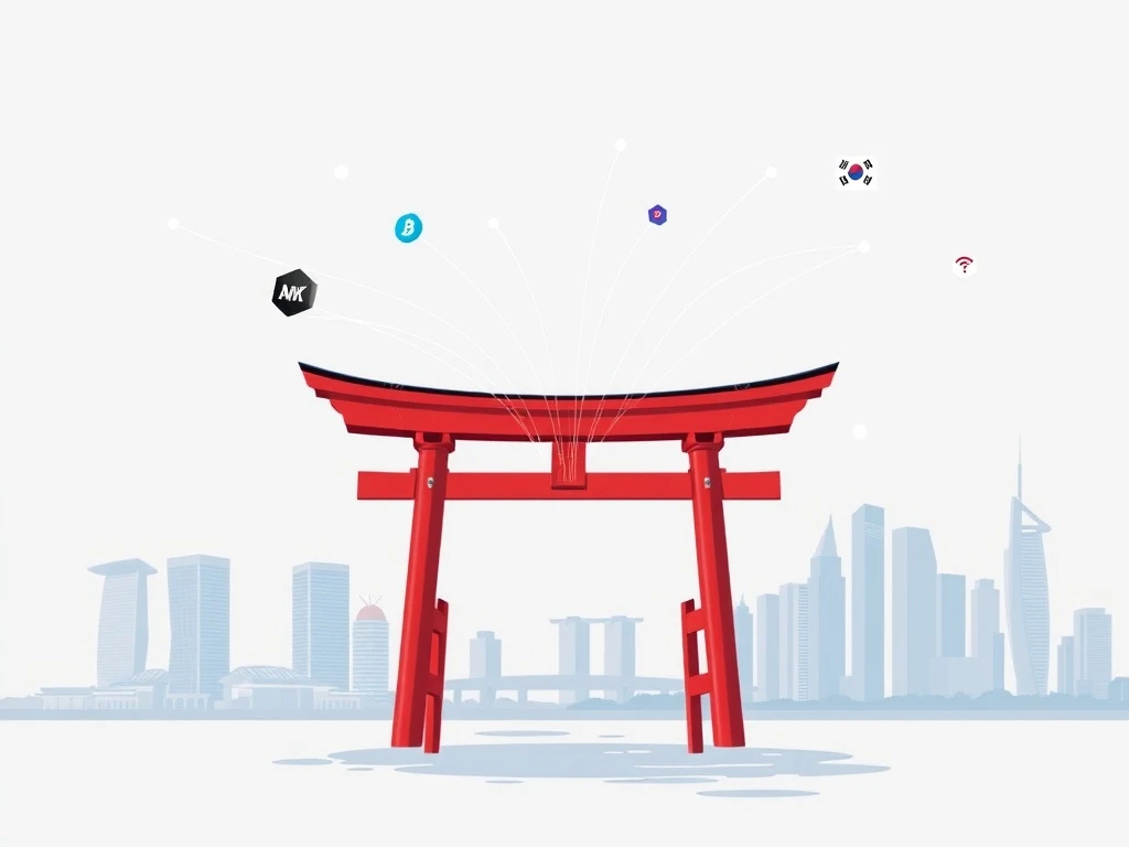 A visual representation of Japan's lengthy crypto approval process pushing blockchain innovation overseas.