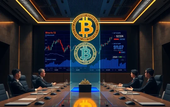 A graphic depicting Quantum Solutions' strategic Bitcoin acquisition, symbolizing a new era for Japanese corporate crypto strategy and digital asset reserves.
