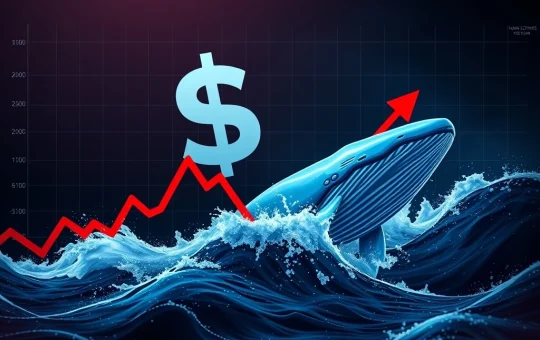 Chart showing a significant crypto loss, representing Jeffrey Huang's PUMP token bet and the risks of high crypto leverage.