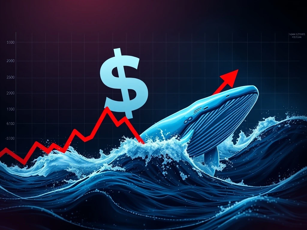 Chart showing a significant crypto loss, representing Jeffrey Huang's PUMP token bet and the risks of high crypto leverage.