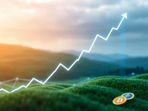 A chart depicting the significant surge in JPMorgan Digital Asset Inflows, with arrows pointing upwards, symbolizing robust institutional and retail investment in crypto.