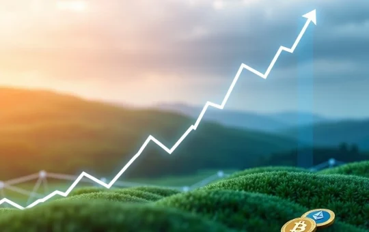 A chart depicting the significant surge in JPMorgan Digital Asset Inflows, with arrows pointing upwards, symbolizing robust institutional and retail investment in crypto.