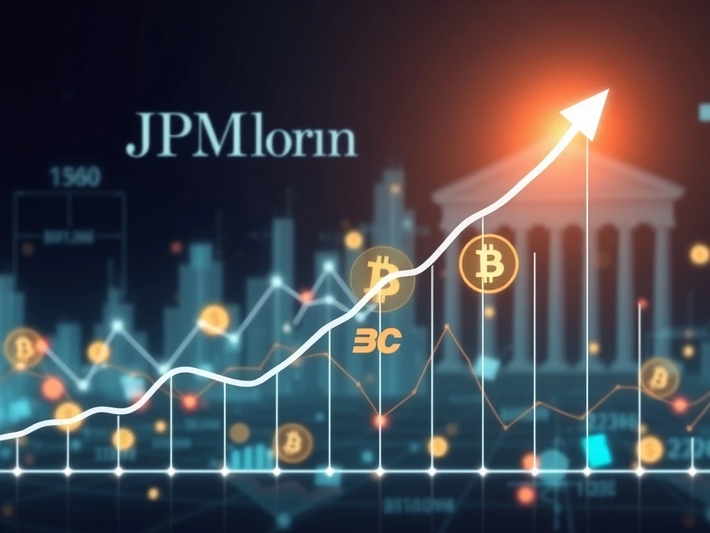 A visual representation of significant JPMorgan crypto inflows, illustrating the surge in institutional investment and confidence in the digital asset market.
