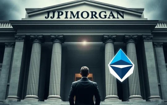 JPMorgan Gemini dispute: A visual metaphor for the tension between traditional finance and crypto banking over open data access.